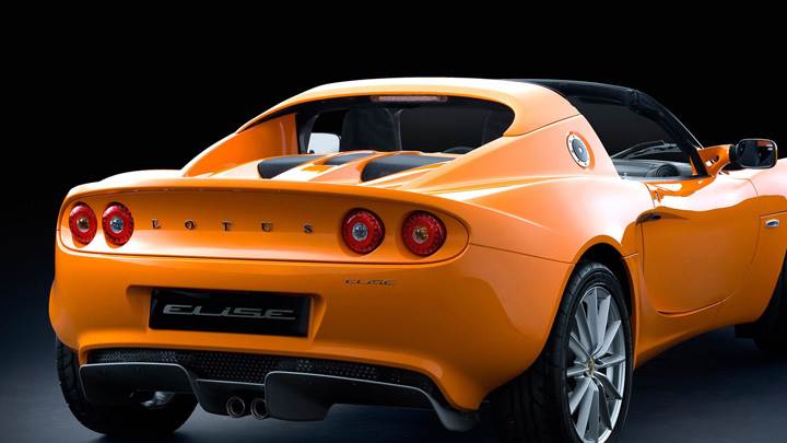 2011 Lotus Elise In Orange Back Pose